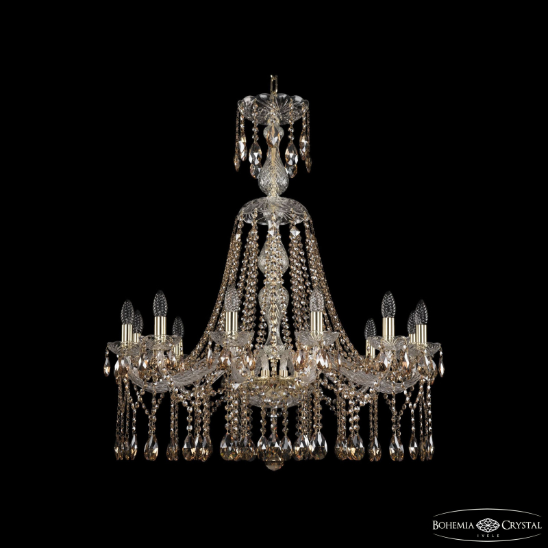 Подвесная люстра второго света Bohemia Ivele Crystal 1413/12/300/XL-91 G R721
