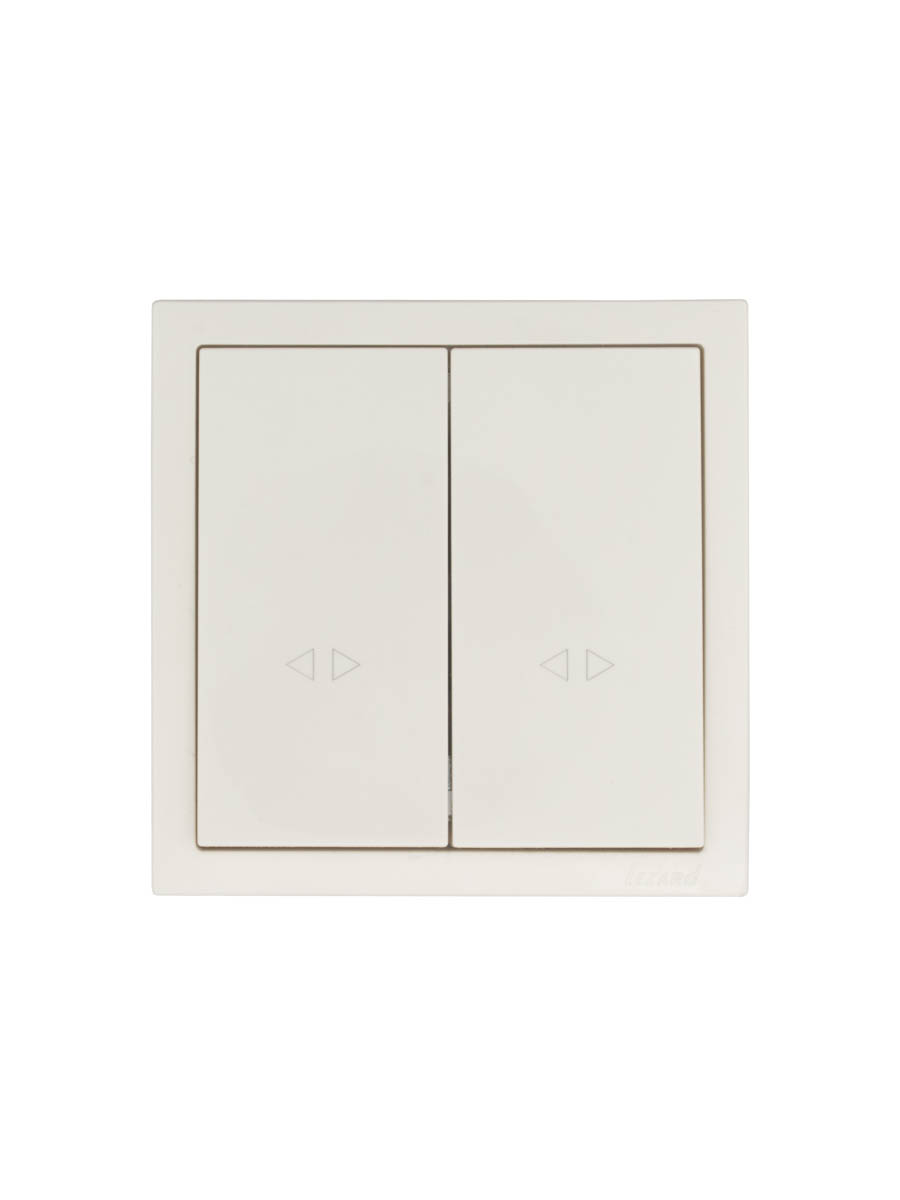 Выключатель двойной промежуточный, безвинтовой зажим/клемма Lezard Zima 704-9088-107TW