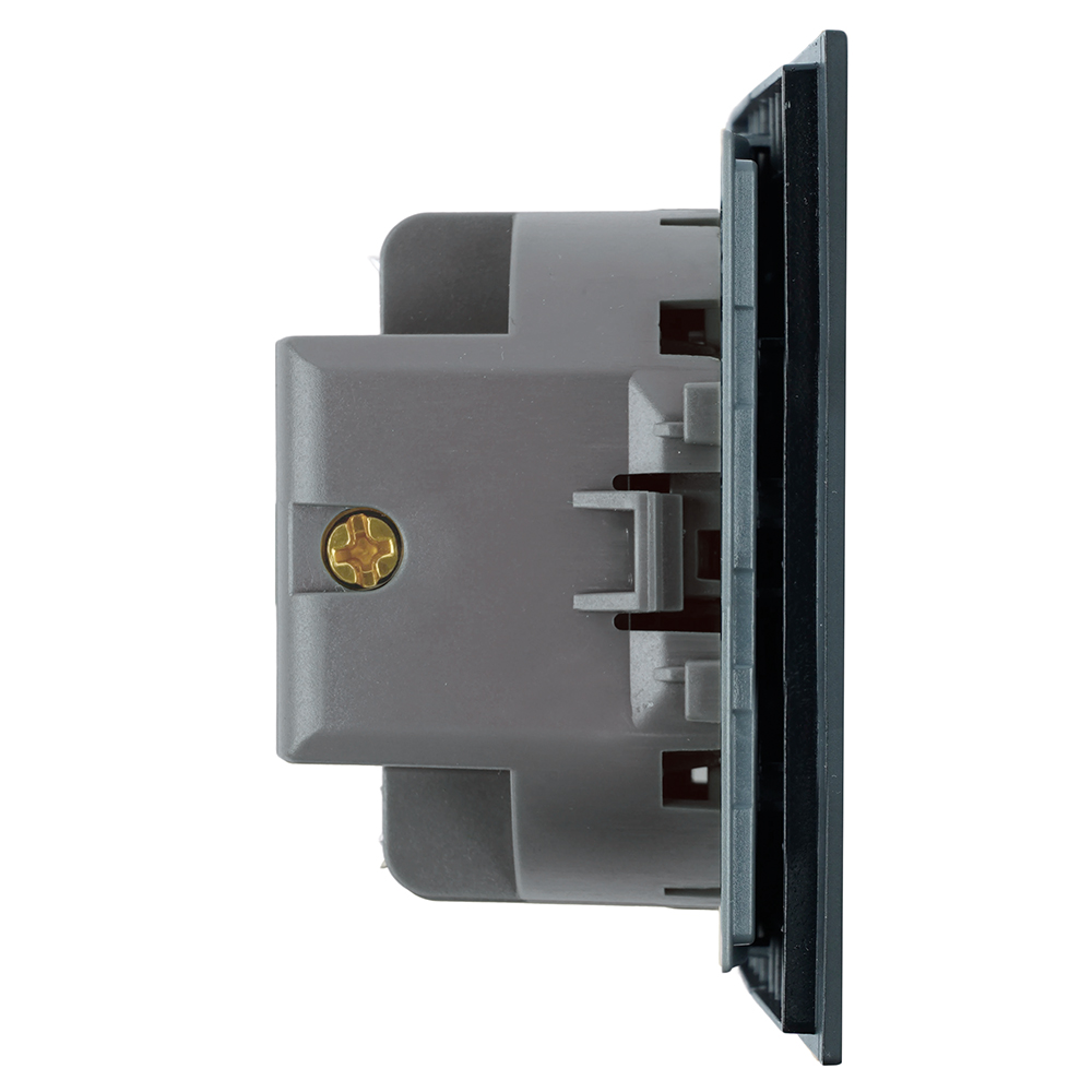 Выключатель 1-клавишный самовозвратный (механизм) Stekker Мия 250В 10А RSW10-3112-05 черный бархат 50574