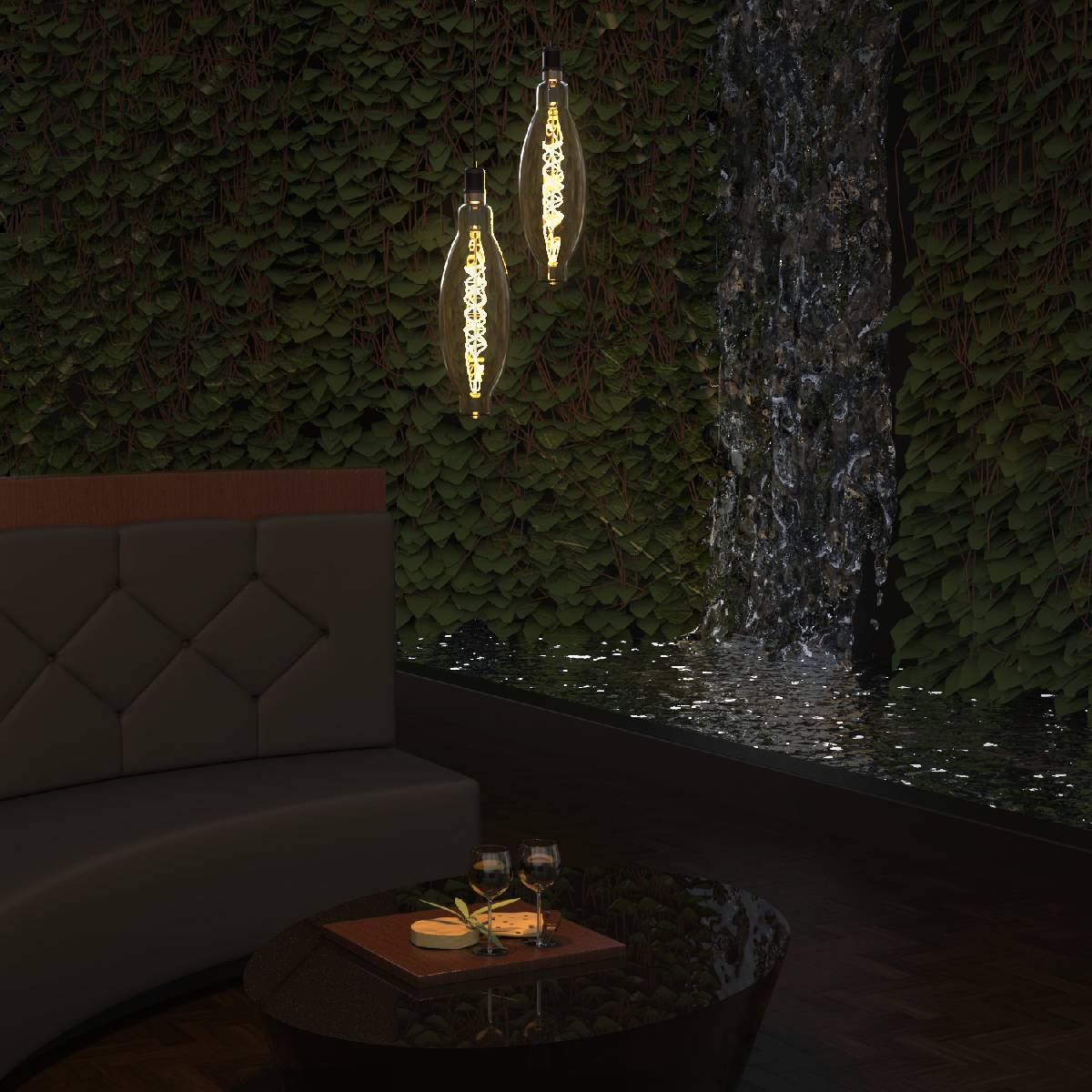 Лампа светодиодная филаментная Gauss E27 8W 2400K золотая 156802008