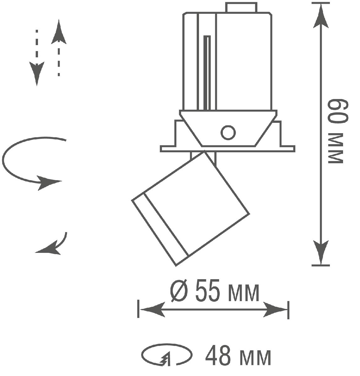Встраиваемый спот Donolux Periscope DL20151R3W1B