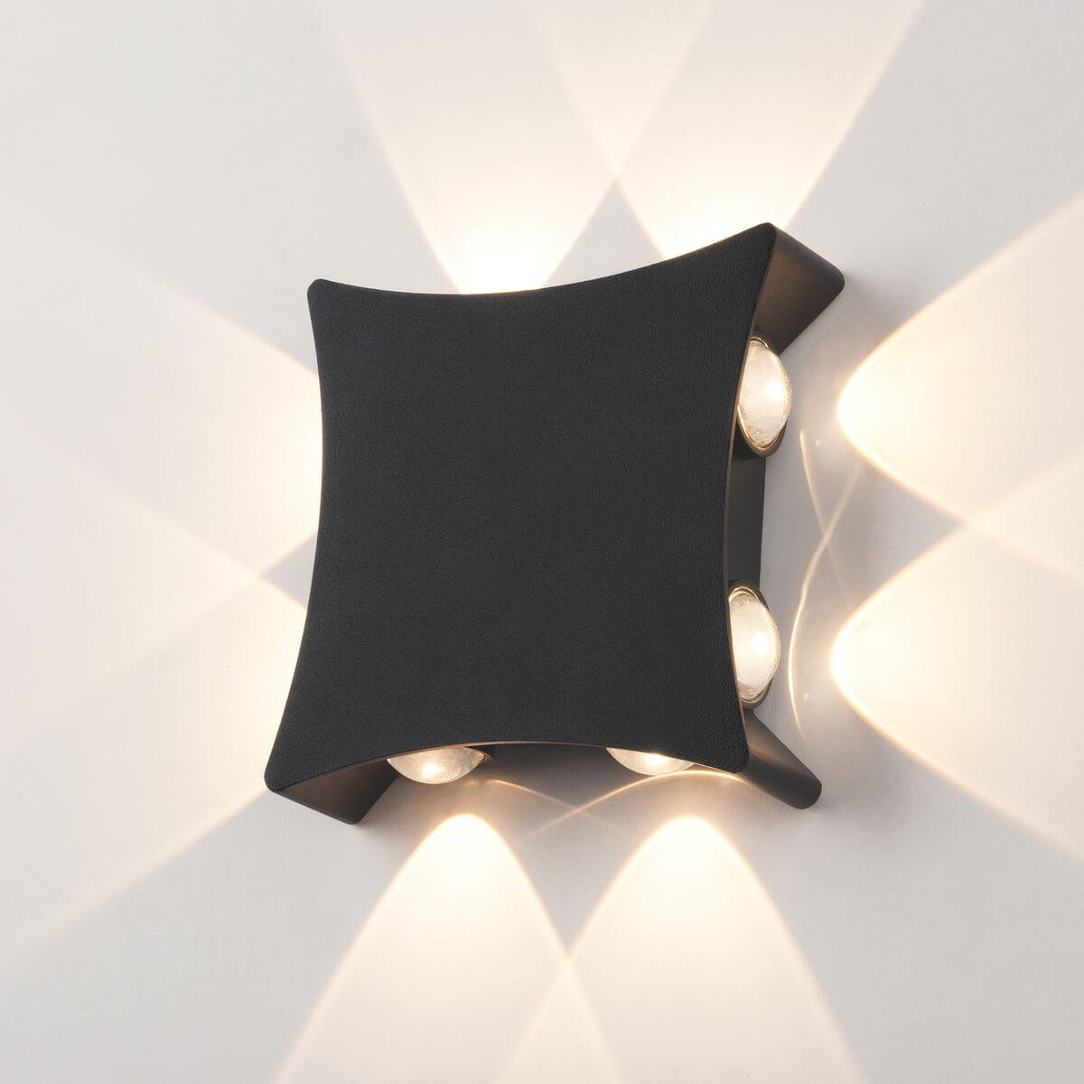 Уличный настенный светодиодный светильник Elektrostandard 1631 Techno LED чёрный 4690389157769