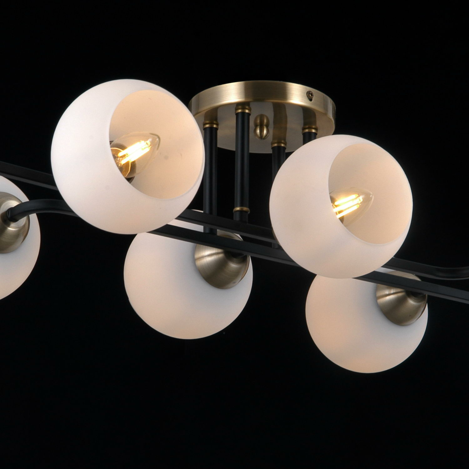 Люстра на штанге Illumico IL0395-8CBSQ-79 BK WT