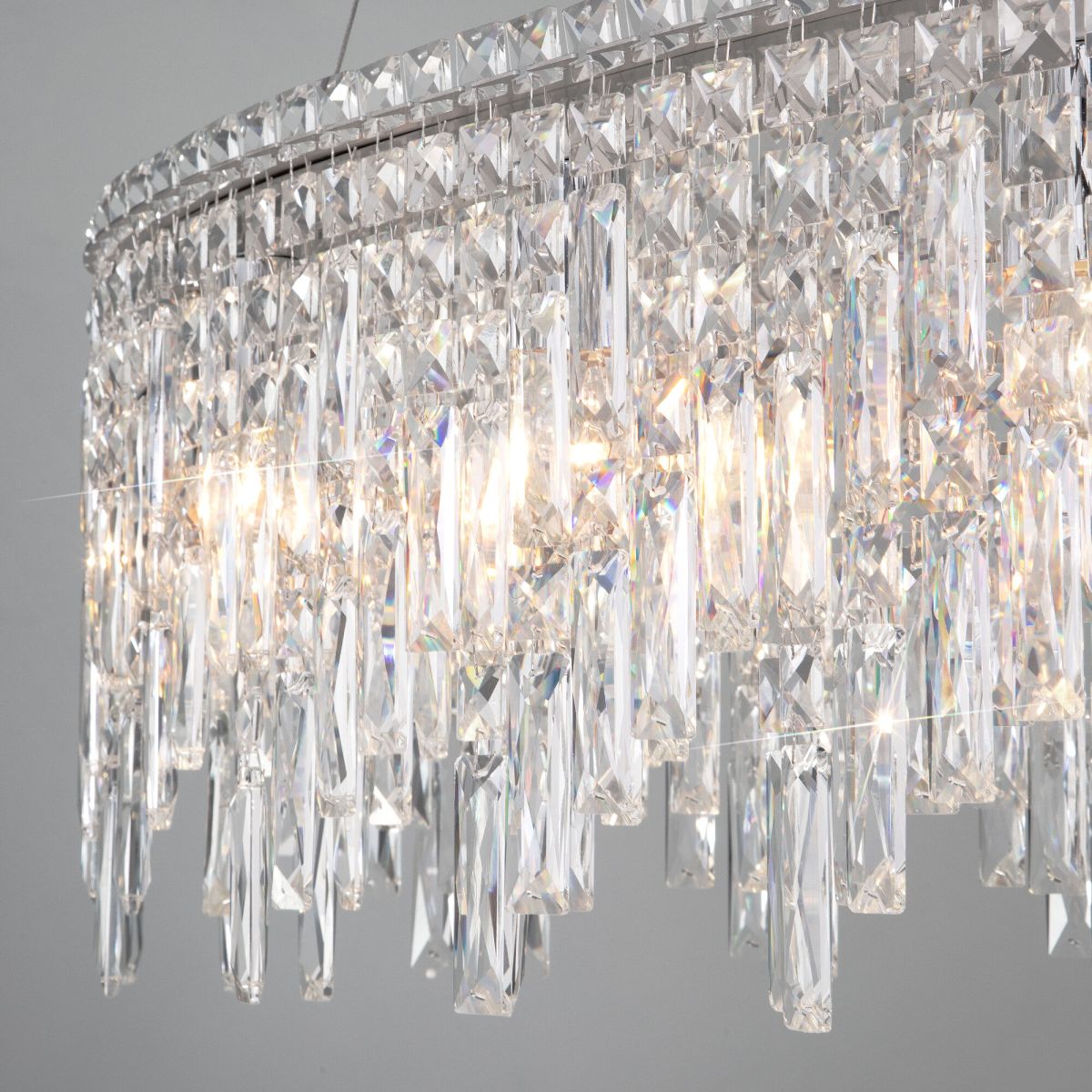 Подвесная люстра Eurosvet Blitz 60159/10 хром/ прозрачный хрусталь Strotskis Smart a065323