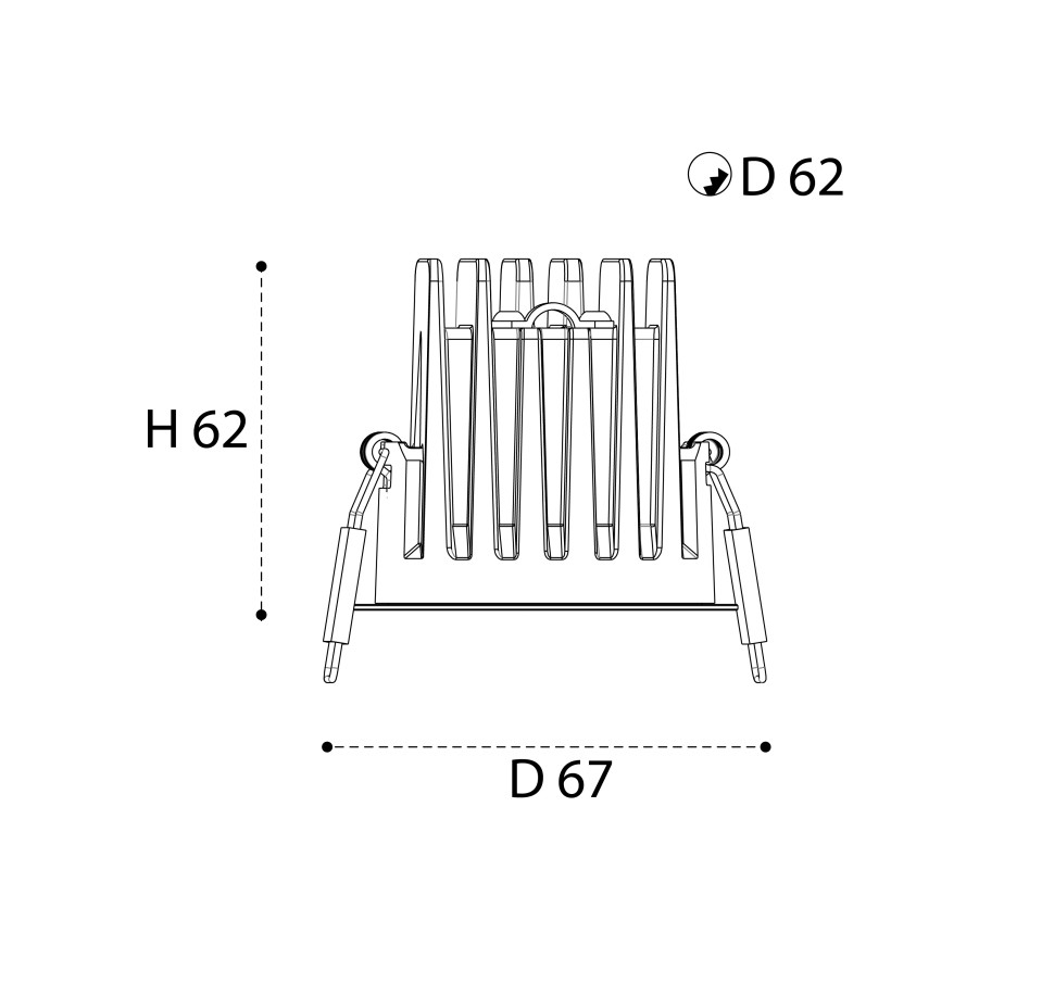 Встраиваемый светильник Italline IT08-8040 white 3000K