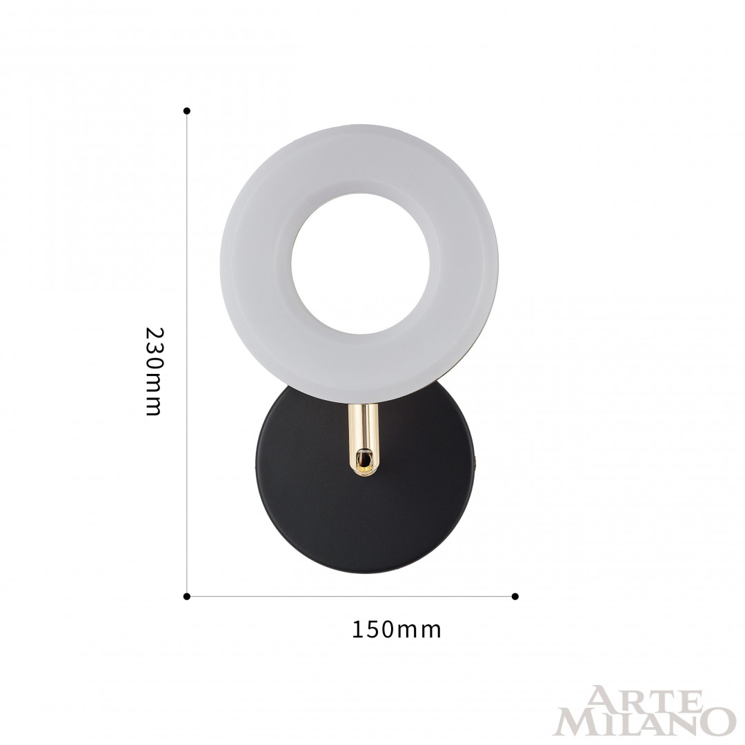 Бра Arte Milano 271399/1B BK/GD