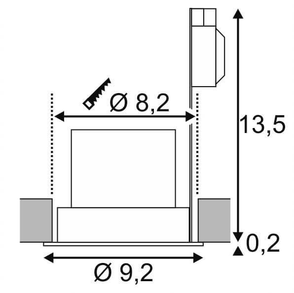 Встраиваемый светильник SLV Horn-T GU10 113141