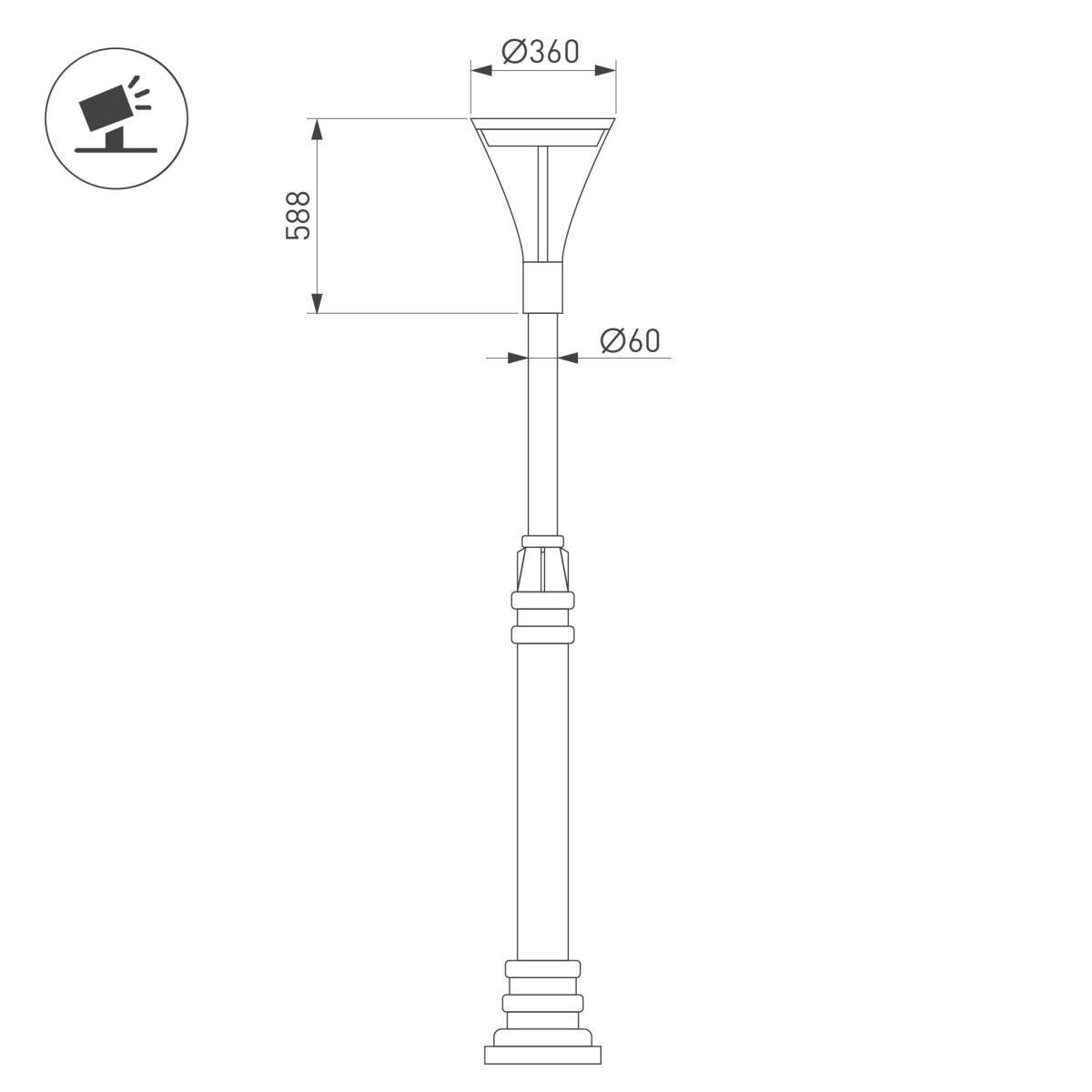 Уличный консольный светильник Arlight OXOR-LUMME-BUE-C- 360x588-50W Day4000 052454