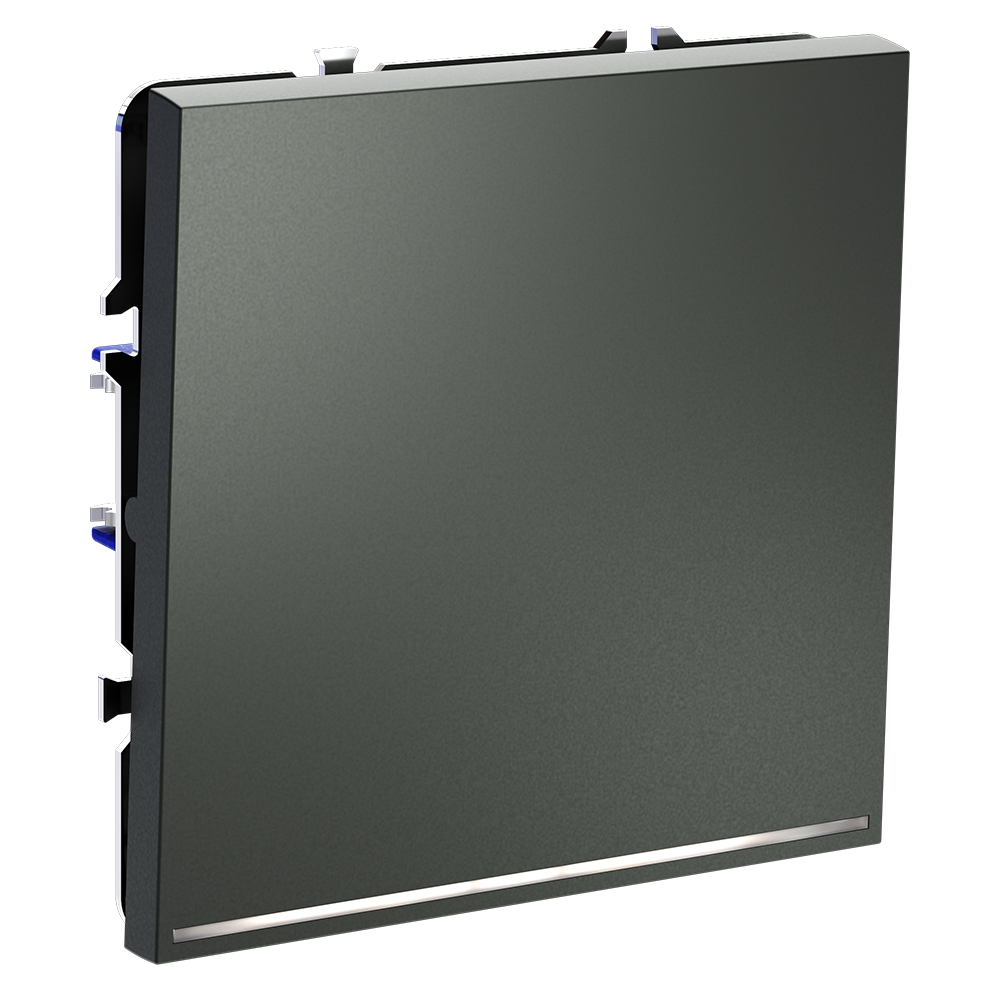 Проходной переключатель одноклавишный с подсветкой Voltum S70 VLS010406 (титан)