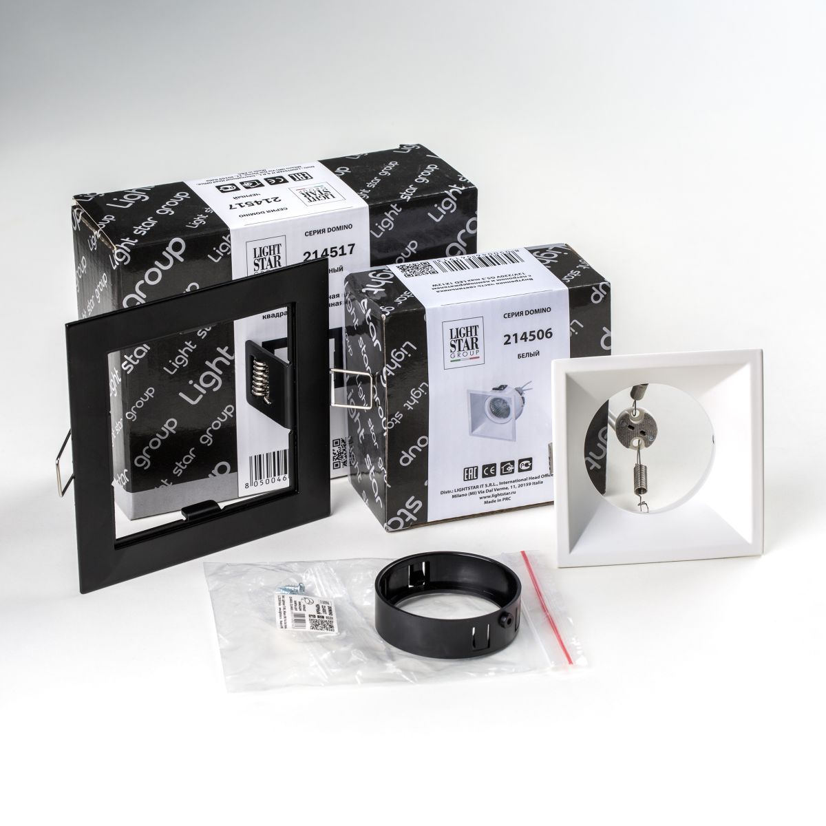 Встраиваемый светильник Lightstar Domino (214517+214506+214007) D51706BMOD