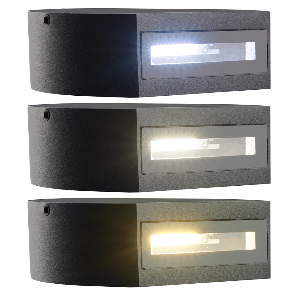 Уличный настенный светильник Feron Дели DH500, 6W, 55Lm, 3000/4000/6400К, черный 51828