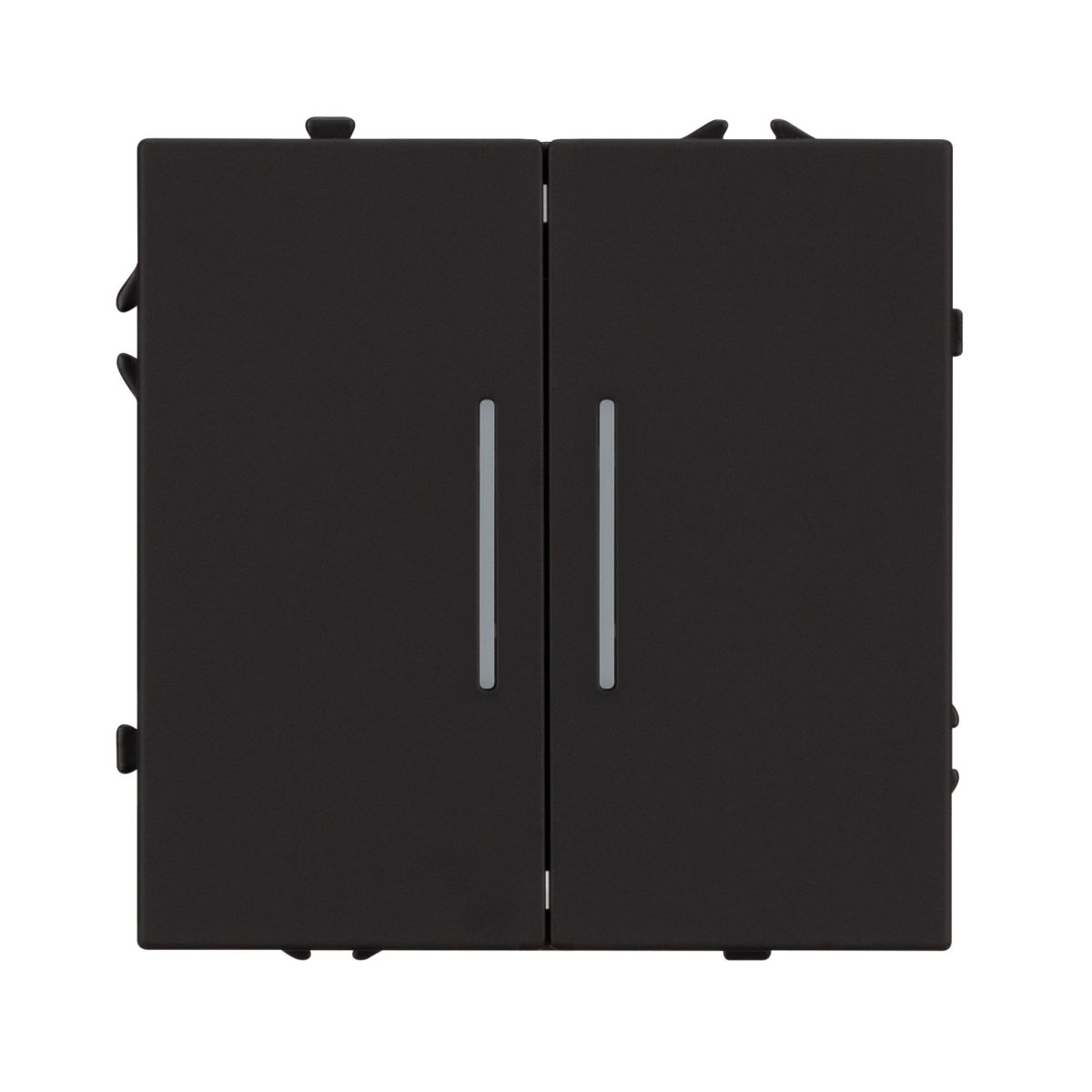 Механизм выключателя двухклавишный проходной Arlight LED SWT-NOBE-MKP2-SFPL-L-BK (230V, 10A) 054267