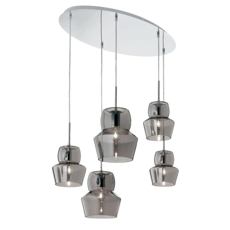 Подвесная люстра Ideal Lux Zeno SP5 Fume 099590