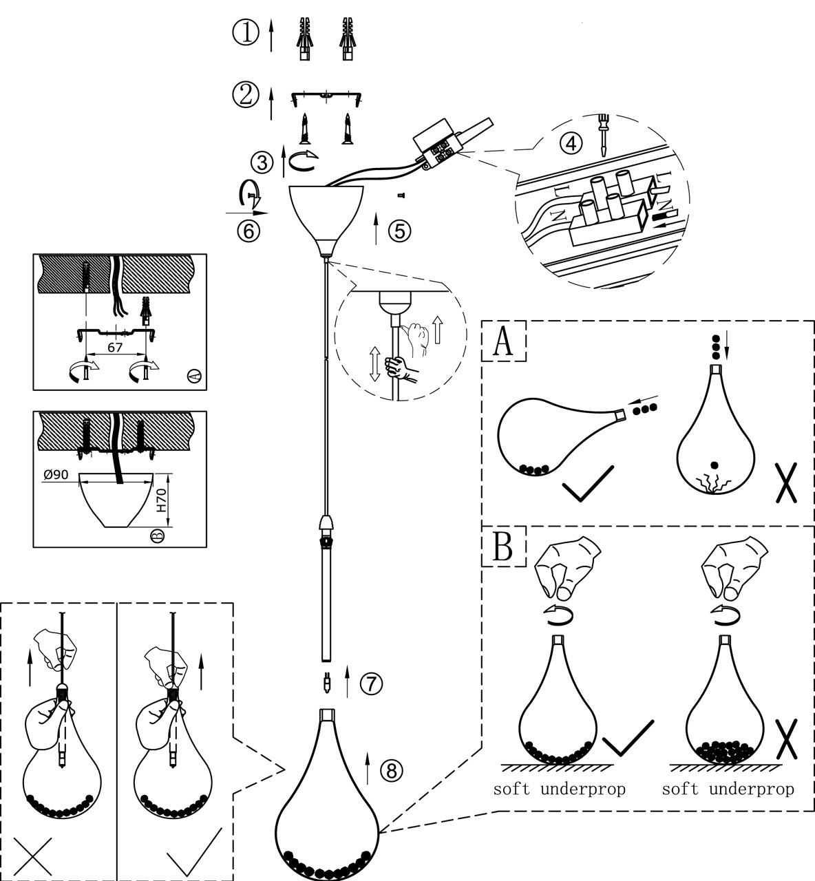 Подвесной светильник Odeon Light Alna 2568/1