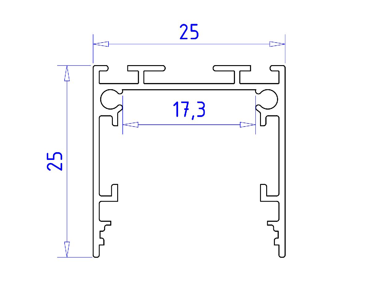 Алюминиевый профиль Ambrella Light Profile System GP2500AL