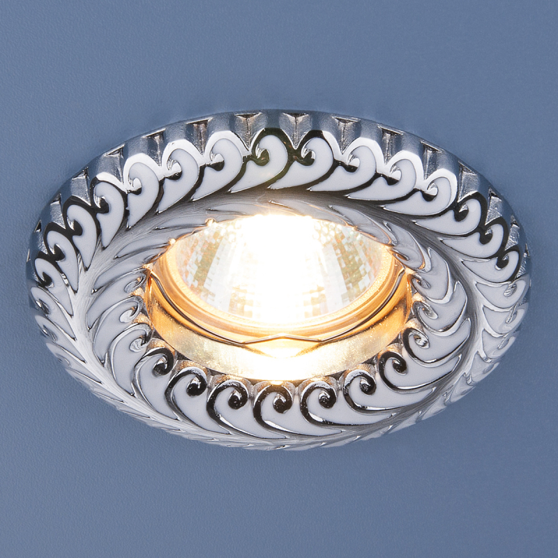 Встраиваемый светильник Elektrostandard 7001 MR16 WH/SL белый/серебро 4690389074141