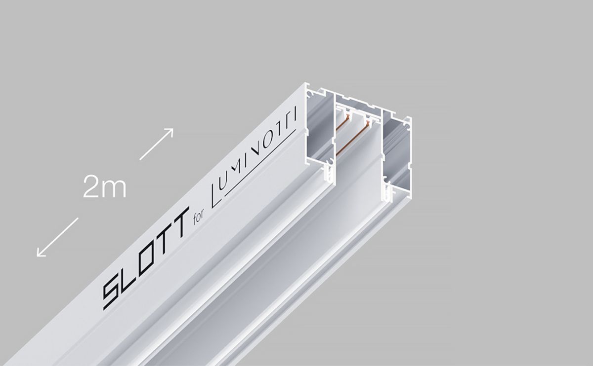 Шинопровод (комплект) Luminotti Slimline Slott LS.200.2M.WH