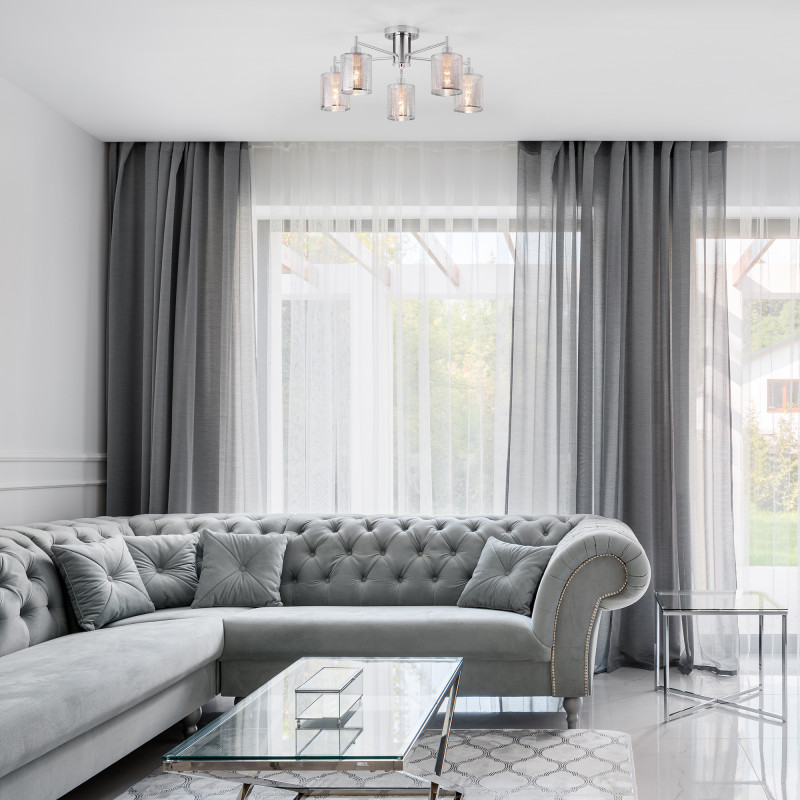 Накладная люстра Eurosvet 70109/5 хром