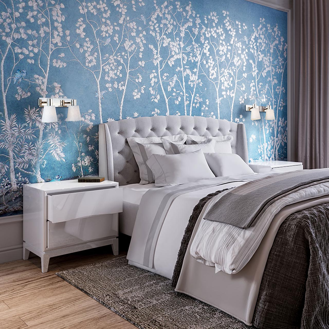 Спот Eurosvet Culver 20080/2 хром/голубой