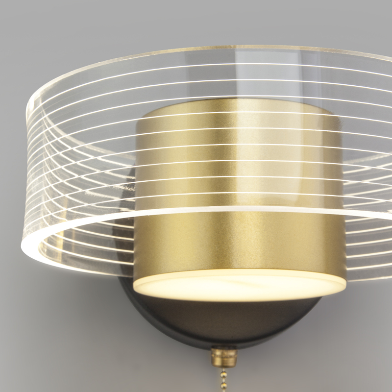 Бра с выключателем на корпусе Eurosvet Jet 90244/1 черный/золото