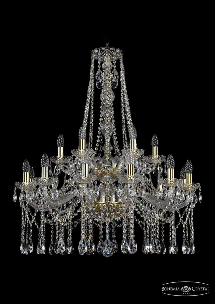 Подвесная люстра второго света Bohemia Ivele 1413/12+6/300/h-96/2d/G