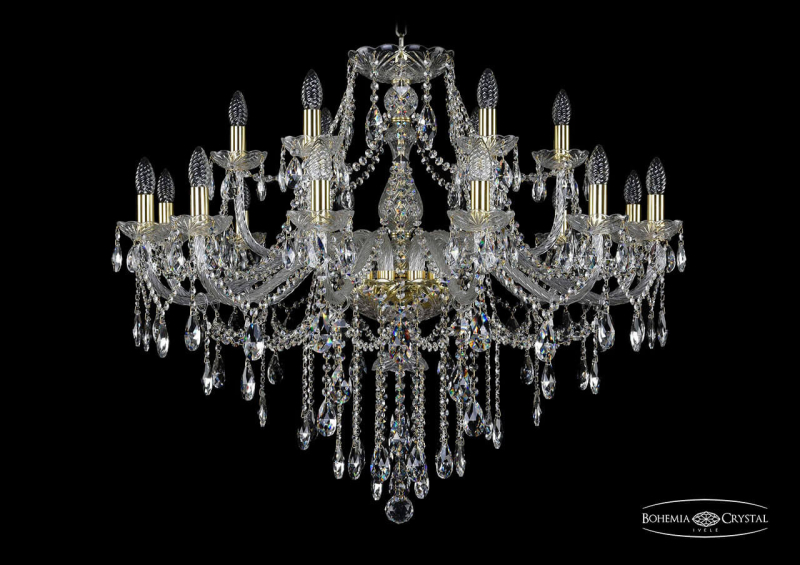 Подвесная люстра Bohemia Ivele 1415/12+6/360/G