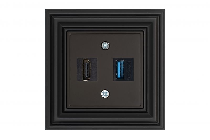 Розетка HDMI USB Liregus Retro 29-239