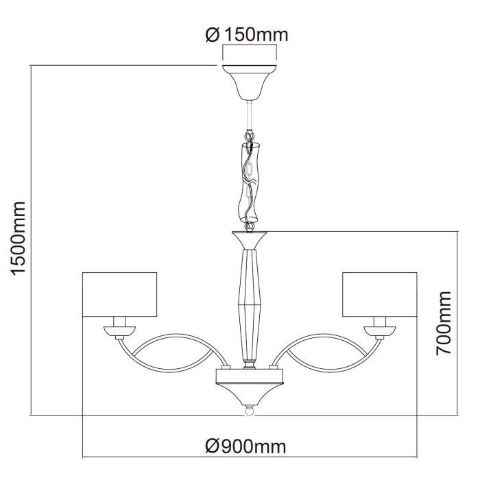 Подвесная люстра Chiaro Палермо 386014806