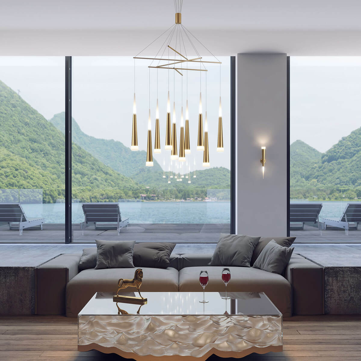 Настенный светодиодный светильник Odeon Light Vivat 3891/7WG