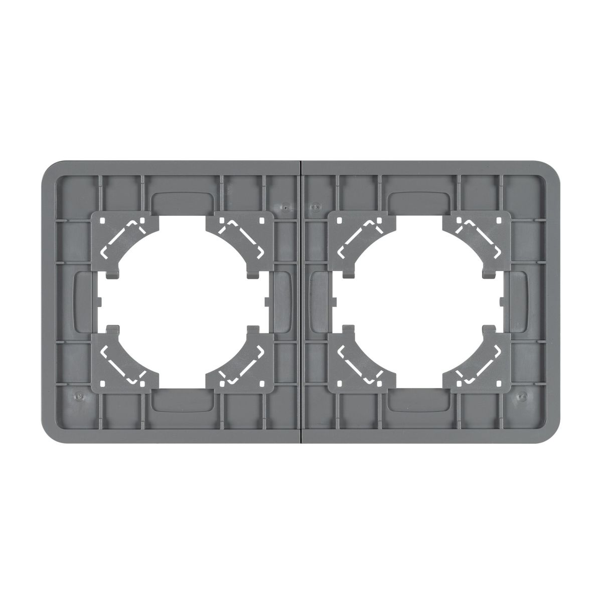 Рамка на 2 поста стеклянная Arlight FRM-OMALI-GS-2-GR 049694