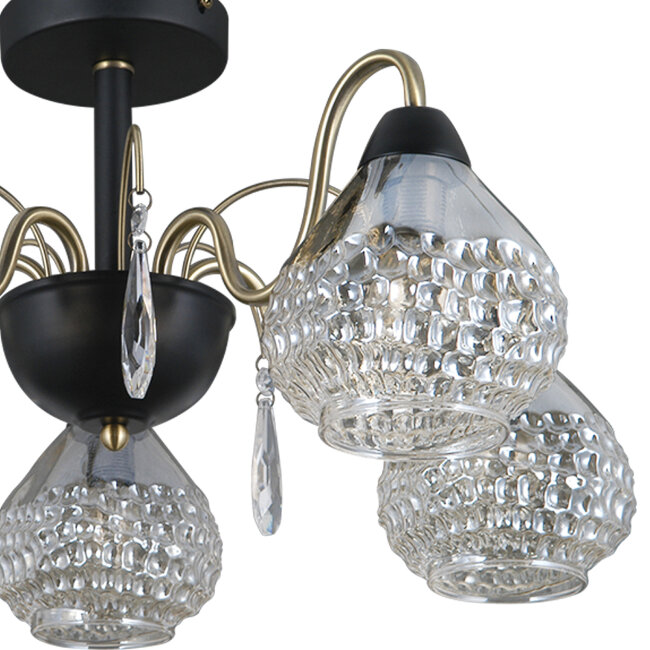 Люстра на штанге Seven Fires Vernole SF4009/5C-BK-AB