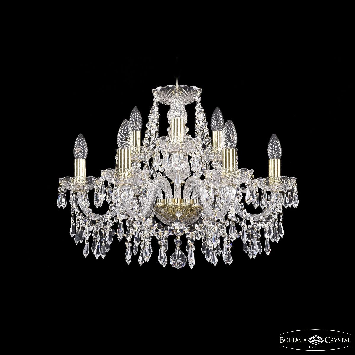 Подвесная люстра Bohemia Ivele Crystal 1403/6+3/195 G
