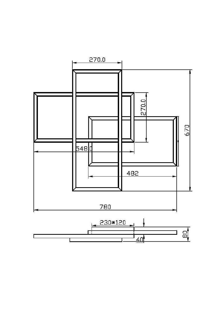 Потолочная люстра Maytoni Line MOD016CL-L80BK