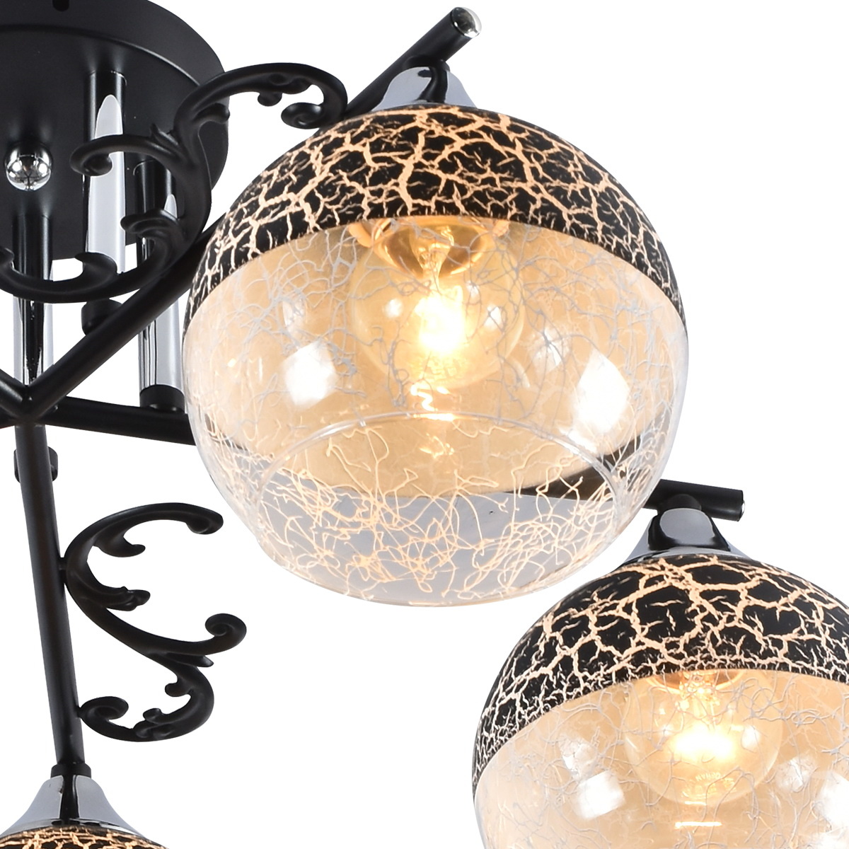 Люстра на штанге Reluce 01277-0.3-05B BK+CR