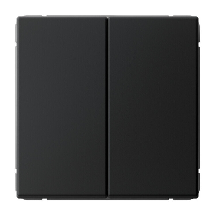 Переключатель 2-клавишный, 10АХ, механизм, быстрозажим. клем. Systeme Electric ArtGallery Карбон GAL001065S