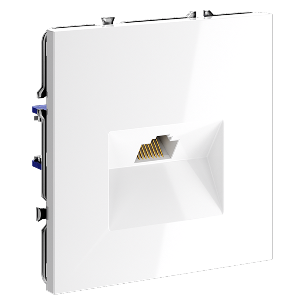 Розетка компьютерная Voltum S70 VLS060101 (белый глянцевый)