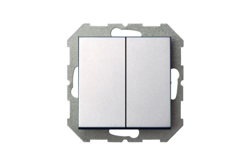 Выключатель двухклавишный Liregus Epsilon 28-173