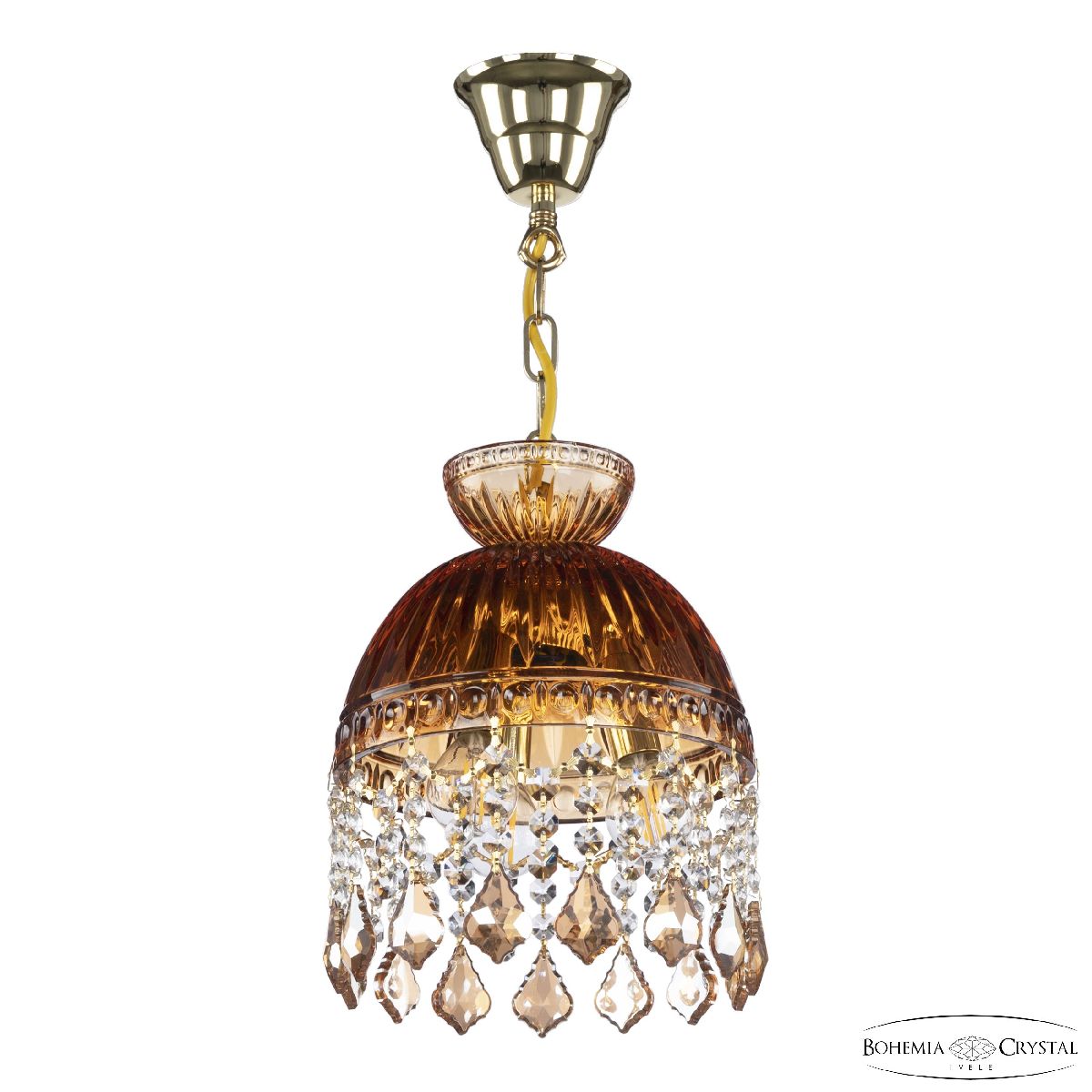 Подвесной светильник Bohemia Ivele Crystal 5478/22 G Amber/M-1G Leafs K721