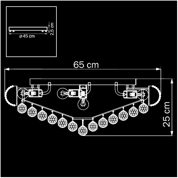 Потолочный светильник Osgona Monile 704172
