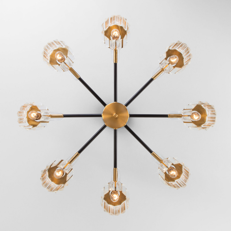 Люстра на штанге Eurosvet 70090/8 черный Smart a045145