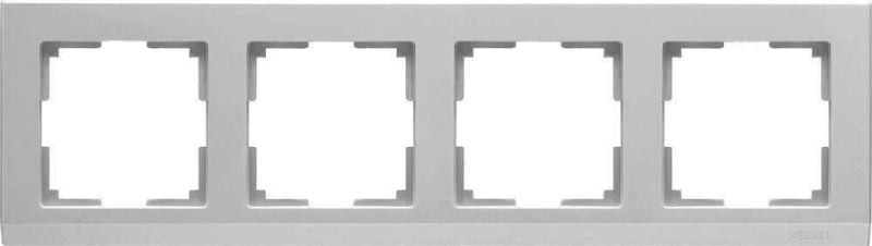 Рамка Werkel Stark на 4 поста серебряный WL04-Frame-04 4690389063718