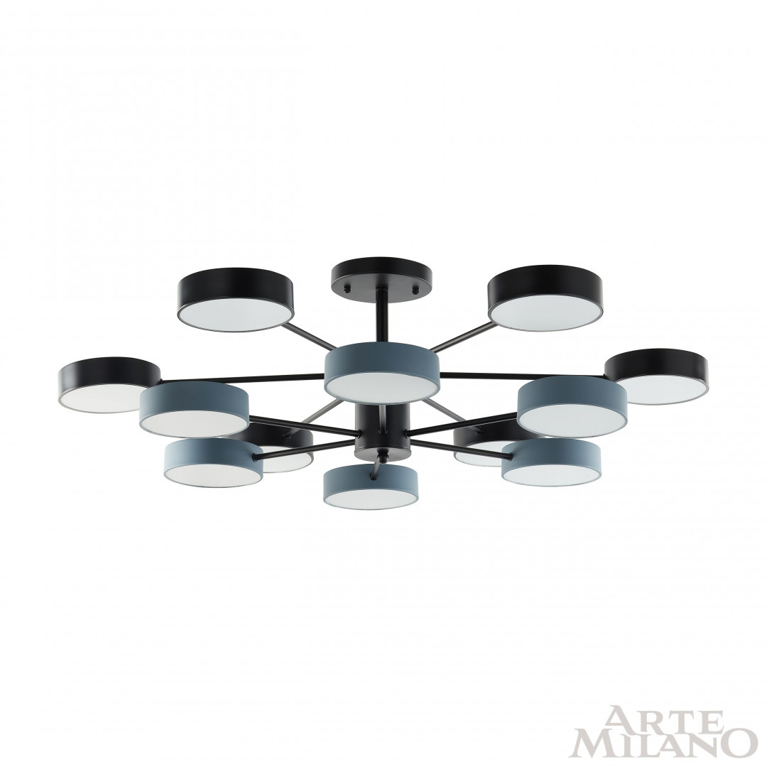 Люстра на штанге Arte Milano Ferrara 250906/12B Bk/Gr