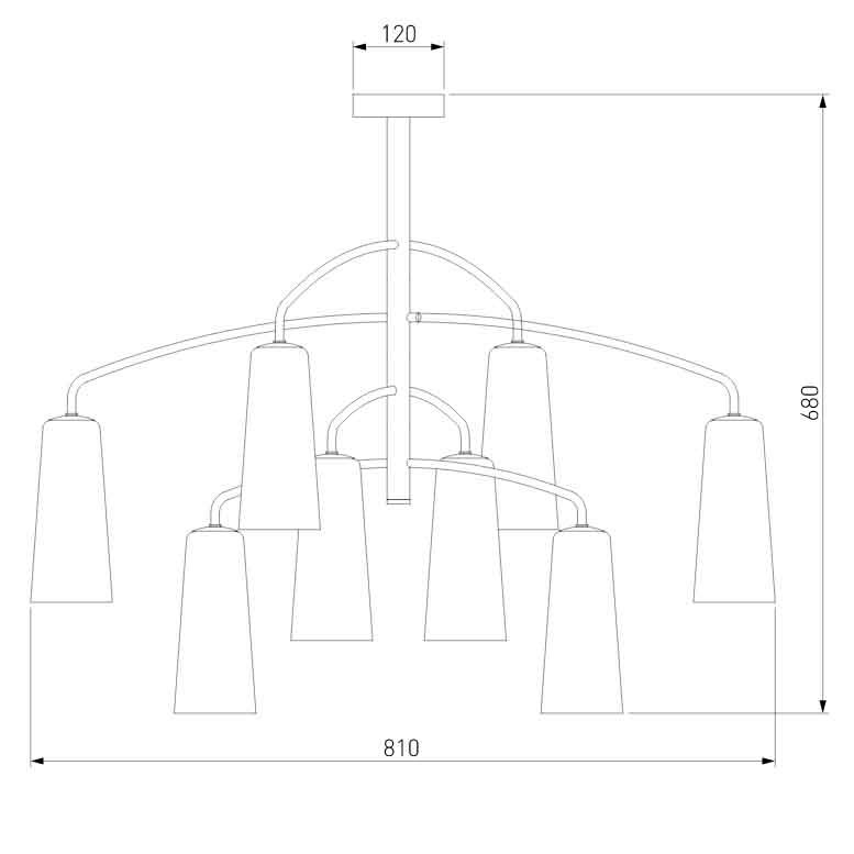 Люстра на штанге Eurosvet Omber 70137/8 латунь