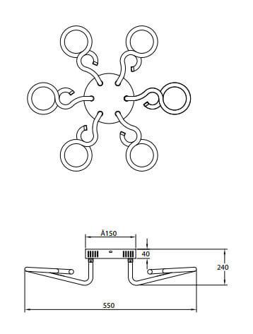 Потолочная люстра Alfa Baron 11485 (Абажур 83139)
