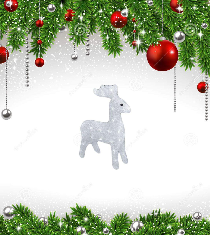 Фигурка светодиодная «Олень» 36x30см (07953) Uniel ULD-M3739-040/STA