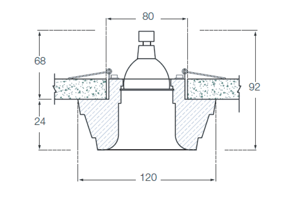 Встраиваемый светильник Donolux Decoro DL208G/1