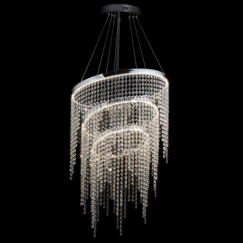 Подвесная светодиодная люстра Eurosvet Royal 90050/3 хром