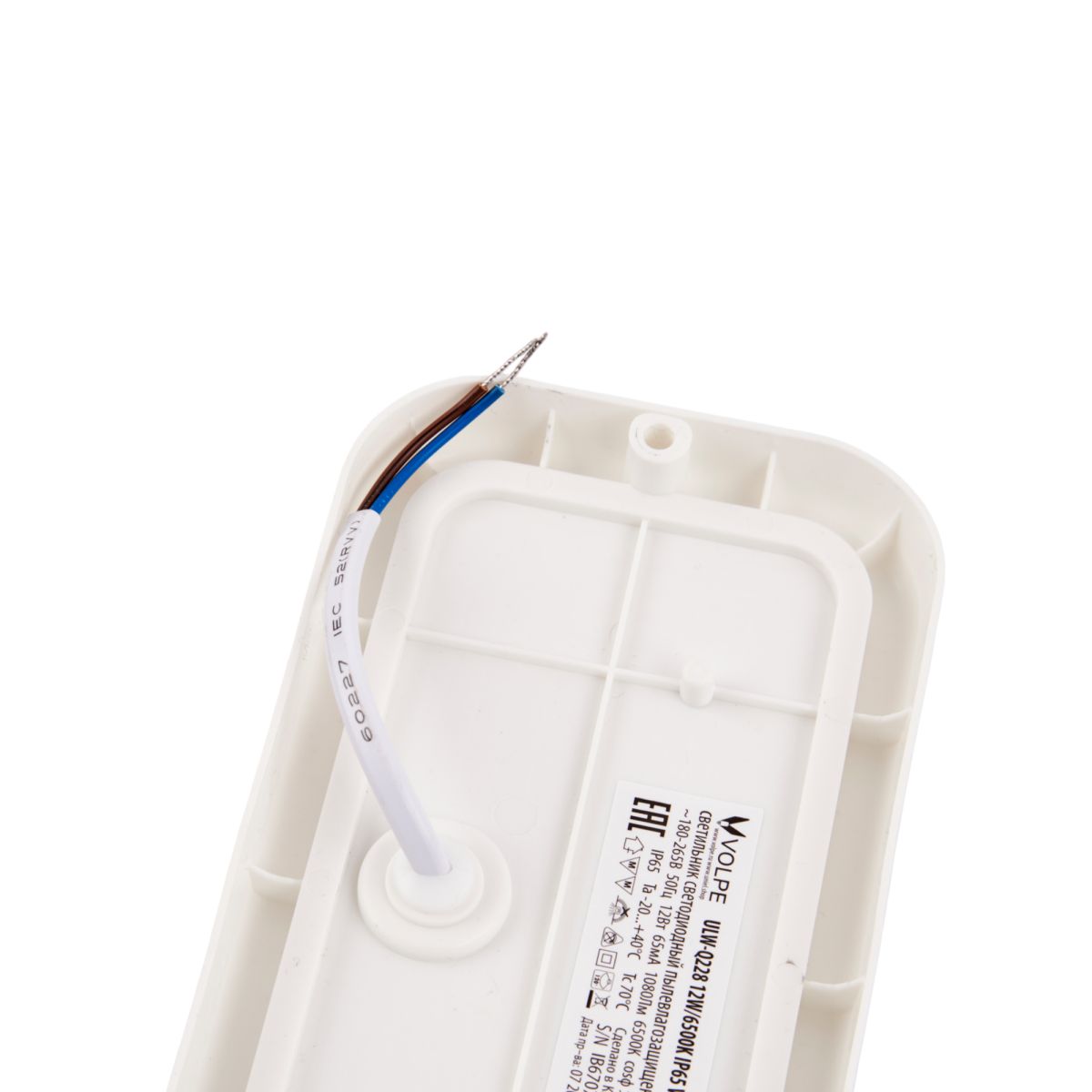 Накладной светильник влагозащищенный Volpe ULW-Q228 12W/6500K IP65 WHITE UL-00013187
