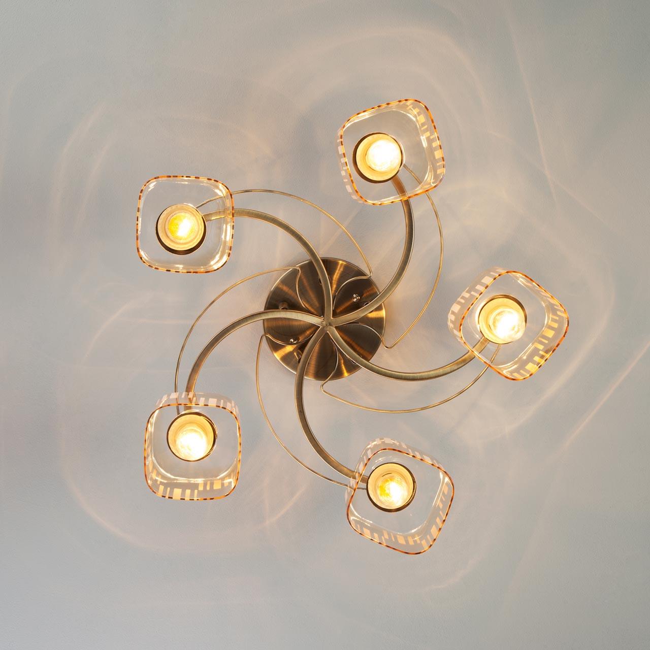 Потолочная люстра Eurosvet Susan 30124/5 античная бронза