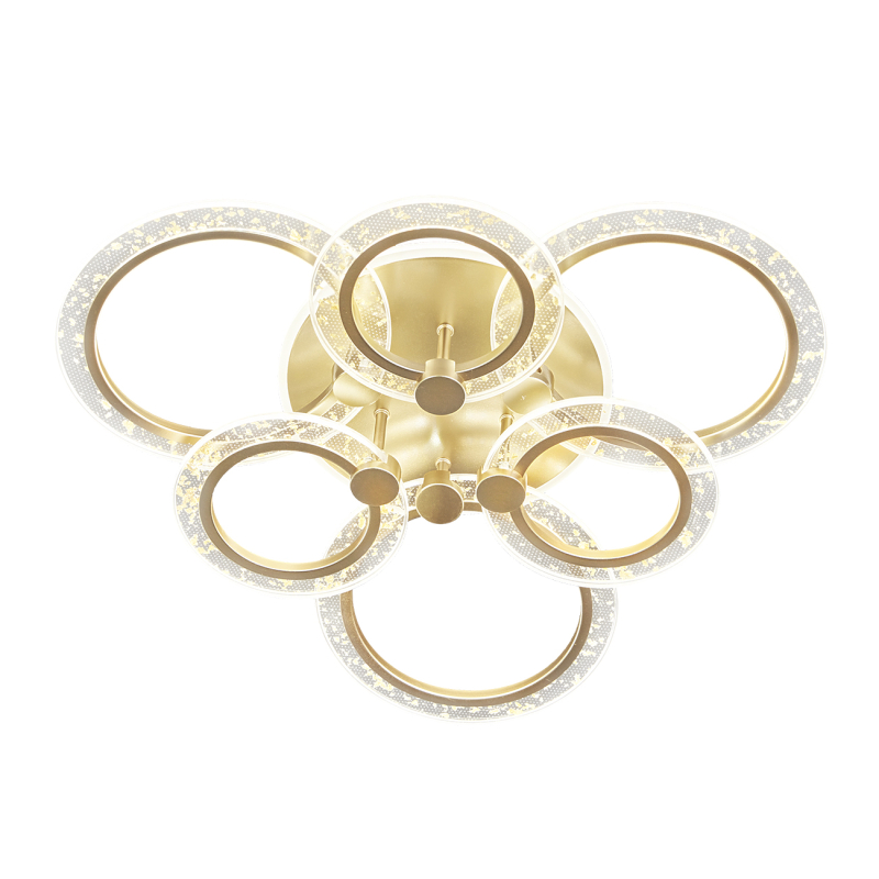 Потолочная светодиодная люстра с пультом управления Escada Enigma 10225/6LED Gold